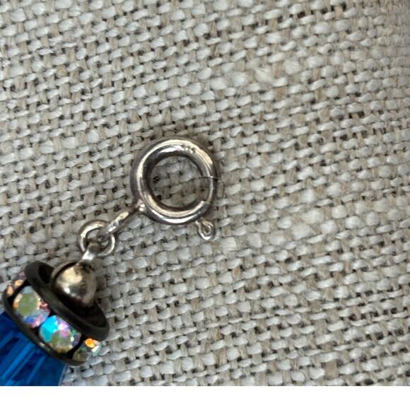 Lori Frantz-Koenig Blue Purple Crystal Bead Bracelet 8" #65105 - Picture 5 of 5